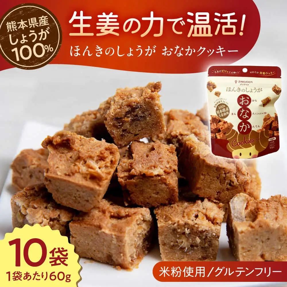 ほんきのしょうが おなかクッキー ジップパック10袋セットクッキー[AYAD016]