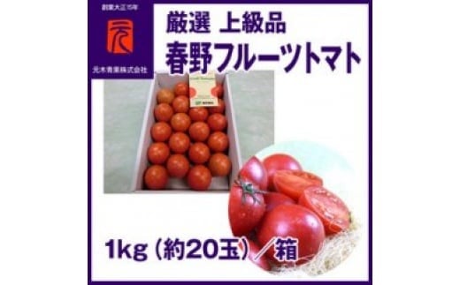 
            春野フルーツトマト 厳選 上級品 約1kg（約20玉）| 元木青果  【グレイジア株式会社】[ATAC345]
          