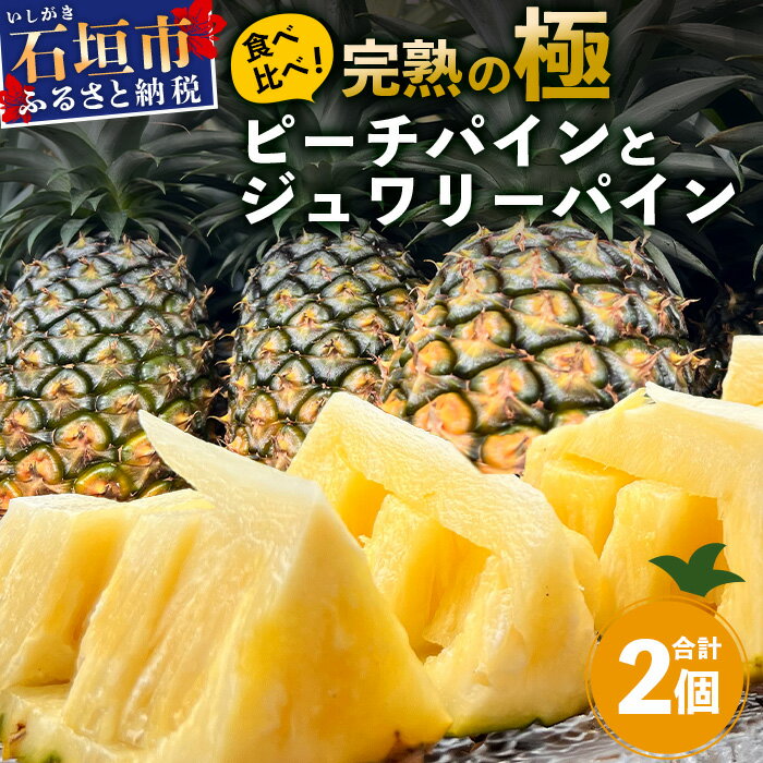 【ふるさと納税】《2025年5月～7月順次発送》[先行予約] 最高糖度20度以上！？ 完熟の極 石垣島産ピーチパインとジュワリーパインの食べ比べセット | 沖縄 石垣 ジュワリー ピーチ パイン パイナップル 完熟 セット フルーツ デザート 食べ比べ TF-32