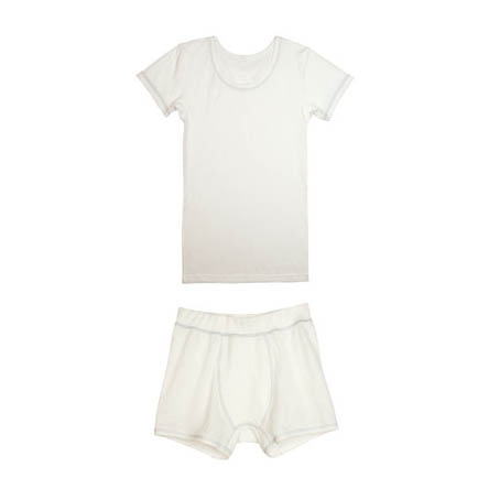 
                  Fleepボーイズインナー　ミルクセット（半袖）1セット ／ 綿100％ キッズ 肌着 下着 アンダーウェア 日本製 埼玉県 No.536
                