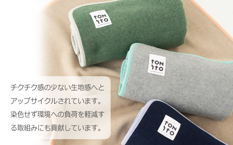HUG BLANKET 約75×130cm [midnight blue] リサイクルブランケット 099H3524