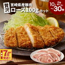 宮崎県産豚肉ロース100gカット30枚