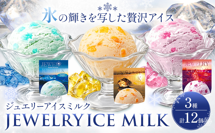 アイス アイスクリーム ジュエリーアイスミルク 12個 各種 4個 一般社団法人ココロコ《7-14日以内に出荷予定(土日祝除く)》北海道 豊頃町 特産 スイーツ お菓子 甘い ぶどう メロン ブルーハワイ ジュエリーアイス
