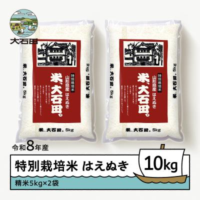 ふるさと納税 大石田町 【先行予約】 新米 米 はえぬき 10kg 精米 令和8年産 特別栽培米 2027年2月上旬発送