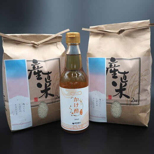 【ふるさと納税】【令和7年産】ササニシキ 手巻き寿司用・酢飯キット（ササニシキ：4kg・かけ酢：360ml）＜数量限定＞ 柴田町産 お米 おこめ 米 コメ 白米 ご飯 ごはん おにぎり お弁当 酢 酢飯【しばたの未来株式会社】sh002