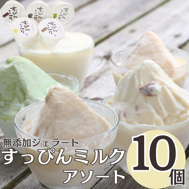 【ふるさと納税】 無添加ジェラート すっぴんミルク アソート 5種 10個 アイス ジェラート ミルク 抹茶 きなこ ラムレーズン コーヒー 無添加 保存料 安定剤 不使用 デザート スイーツ お菓子 ギフト プレゼント 送料無料 千葉県 銚子市 YAMAJIYA
