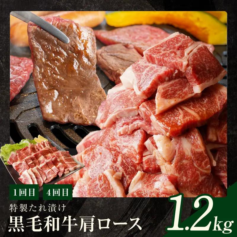 焼肉定期便 総量6.8kg（肩ロース／牛タン／牛ハラミ）全6回 丸善味わい加工【毎月配送コース】