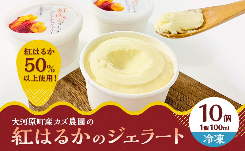 大河原町産紅はるかジェラート10個