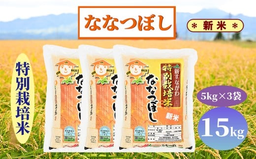 北海道奈井江町　特別栽培米　ななつぼし　15kg