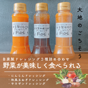 【野菜が美味しく食べられる】自家製ドレッシング3点詰め合わせ（DE-4）