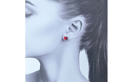 茅ヶ崎市 湘南 陶磁器 上品 かわいい レディース ギフト プレゼント 誕生日 母の日 お祝い サマーギフト ゴールド 金 アート アクセサリー Artopus.SHONAN イヤリング お花 ホワイ