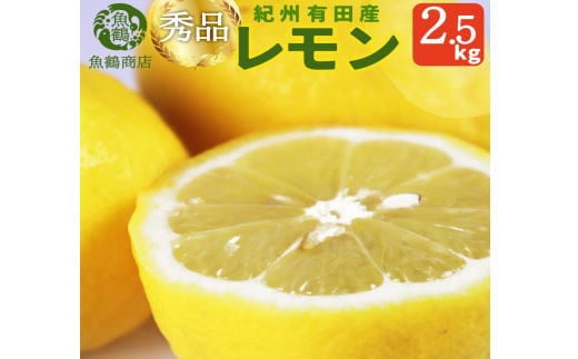 
            秀品　紀州有田産レモン　2.5kg【予約】※2026年3月上旬頃〜2026年3月中旬頃に順次発送予定(お届け日指定不可) レモン れもん 果物 柑橘【uot776】
          