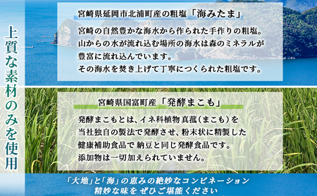 ＜国富町産 発酵まこも塩35g(35g×1)＞ 翌月末迄に順次出荷 【 35g 国産 潮満珠 ソルト しお 塩 ミネラル 食卓用 植物性食品 腸活 真菰 まこも マコモ 株式会社サンマコモ 宮崎県 国