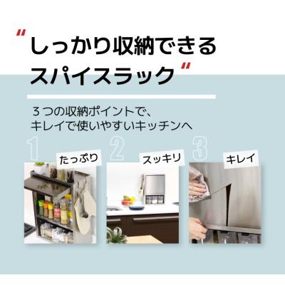 ふるさと納税 三条市 ヘアライン風 ステンレス製 スパイスラック 3杯 調味料入れ [川口工器] 【037S017】 |  | 02