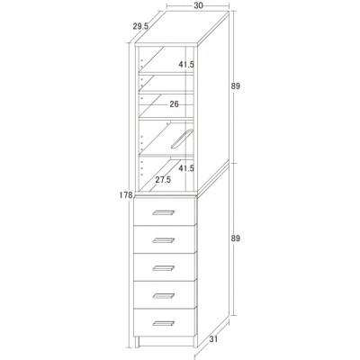 ふるさと納税 海南市 鏡面すきま収納タオルストッカーW30 |  | 03
