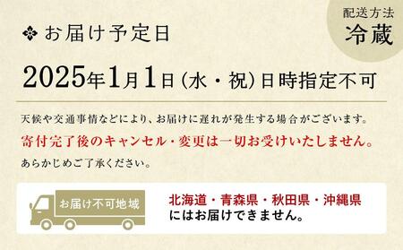 【京料理 坂安】手作り 生おせち二段重（3～4人用）