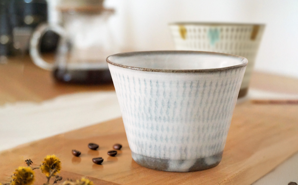 C7 【小石原焼 まるた窯】 蕎麦猪口（白釉）