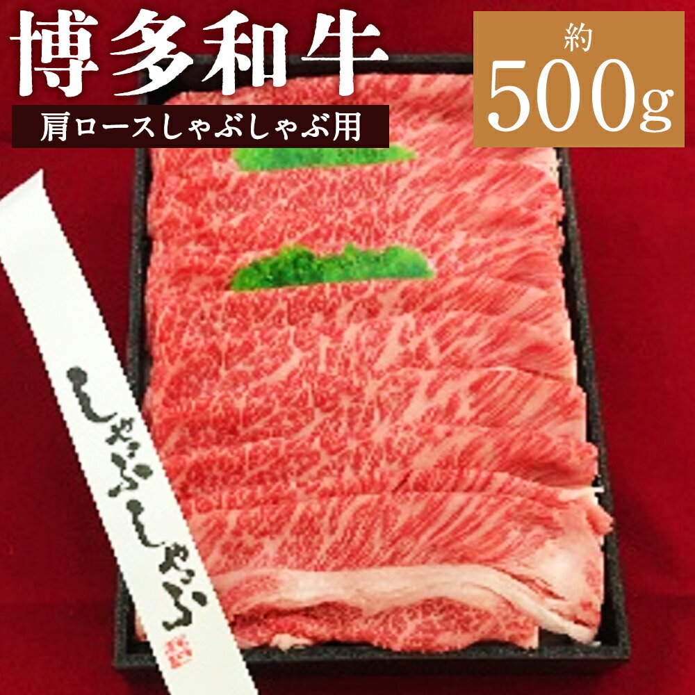 【ふるさと納税】A5等級 博多黒毛和牛 肩ロース しゃぶしゃぶ用 約500g 和牛 牛肉 お肉 霜降り 冷凍 福岡県産 国産 九州 福岡県 柳川市 送料無料