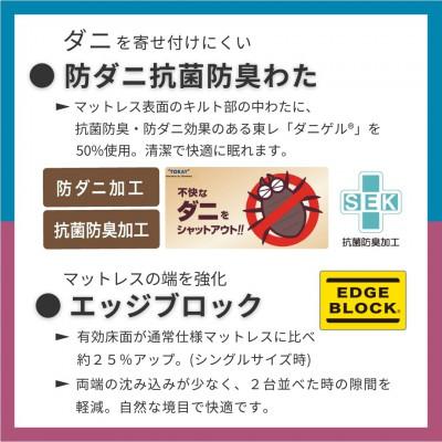 ふるさと納税 大川市 セミダブルサイズ　国産　薄型　ポケットコイルマットレス　両面仕様　グランスリム　ブラック |  | 03
