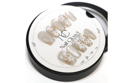 
                  ネイルチップ　ロング【金木淡花】Antellijan大宮ネイルサロンのハンドメイド＜サイズ選択可＞
                