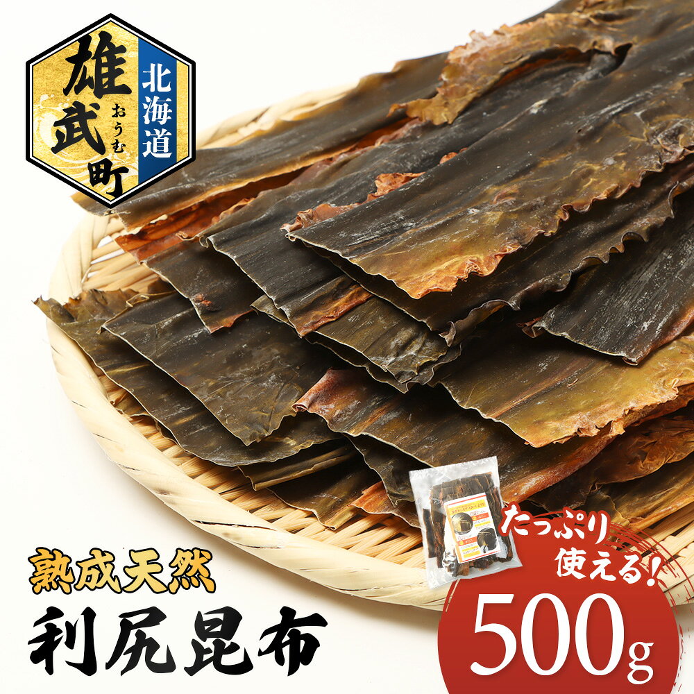 【ふるさと納税】北海道雄武町産 利尻昆布 500g | 利尻昆布 500g こんぶ 昆布 出汁 昆布だし 流氷育ち 天然利尻昆布 オホーツク海 海鮮 海産物 味噌汁 湯豆腐 お吸い物 茶碗蒸し 鍋 うどん 美味しい 澄んだ出汁 橋詰産業株式会社 お取り寄せ 北海道 雄武町 雄武【0322601】
