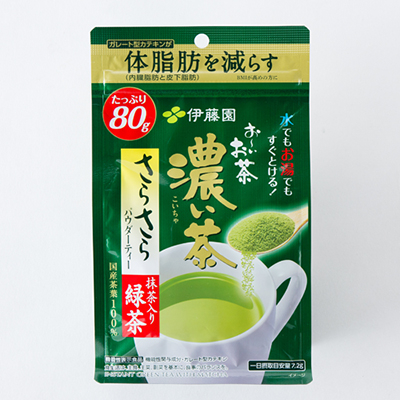 【機能性表示食品】お〜いお茶 濃い茶 さらさら抹茶入り緑茶 80g×6袋【1550019】