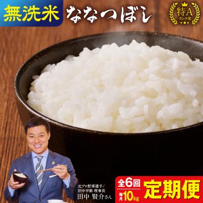 ふるさと納税 雨竜町 【R7新米!定期便全6回】うりゅう米 ななつぼし 無洗米 10kg(5kg×2袋)毎月1回お届け