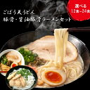 【ふるさと納税】★レビューキャンペーン実施中★＼選べる／ごぼう天・豚骨・醤油豚骨ラーメン セット うどん ラーメン とんこつラーメン 麺類 セット スープ付 送料無料 ふるさと納税 うどん ラーメン 【1204レビューCP】