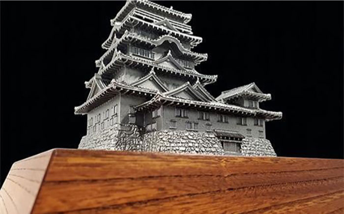 インテリア 置物 福山城 1/250スケール 広島県福山市/株式会社キャステム ミニチュア オブジェ 歴史 城 ステンレス [BACE002]
