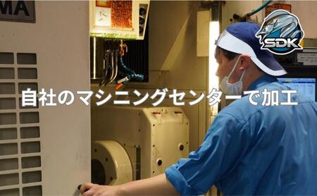 削り出しのアルミ製高級釣具『SDK AP115kai ディープライナー TERA用 115mmハンドルアーム』ガンメタカラーVer　釣り 釣り具 ハンドルアーム 日本製 セキダイ工業 東京 大田区