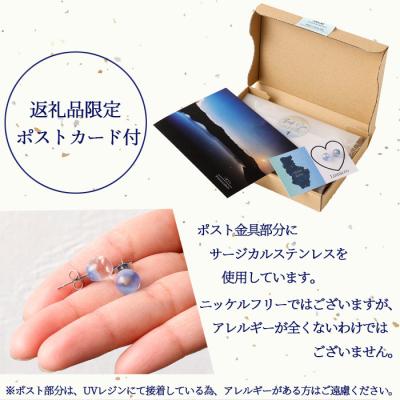 ふるさと納税 天城町 星砂と貝殻の ピアス 1個 天然石ビーズ パワーストーン 両耳用 幅2cm 鹿児島県 天城町 |  | 02