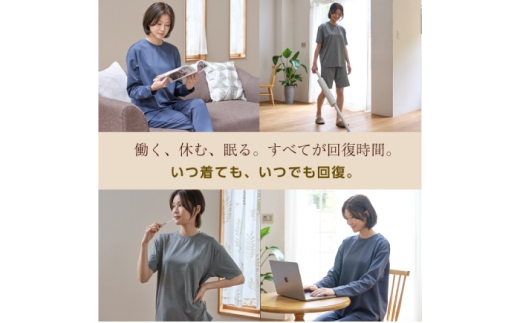 レディース VISION QUEST リカバリーウェア 長袖・ロングパンツ上下セット【カラー：ブラック サイズ：L】 Tシャツ  セットアップ  岐阜市 / ヒマラヤ [ANIN218]