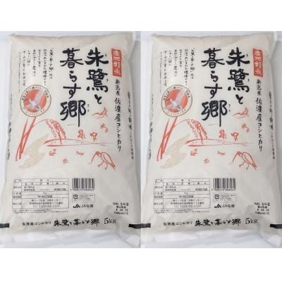 ふるさと納税 佐渡市 令和7年産　佐渡産コシヒカリ米「朱鷺と暮らす郷」(精米)10kg(5kg×2袋)