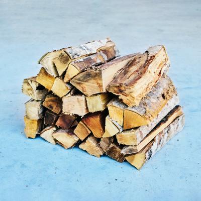 ふるさと納税 若狭町 乾燥薪　広葉樹ミックス薪20kg　35cm　中割り〜大割り　薪ストーブやキャンプ・焚き火などにも