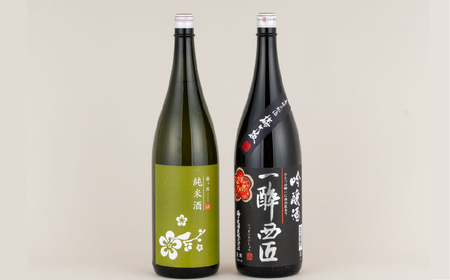 【創業230年 辛口 1.8L 2本】吟醸酒スッキリやや辛口 & 純米酒しっかりやや辛口 1.8L 計2本セット 一升瓶 長崎蔵元【梅ヶ枝酒造】日本酒 飲み比べ おすすめ 人気 中口 吟醸 純米酒 人気 フルーティー