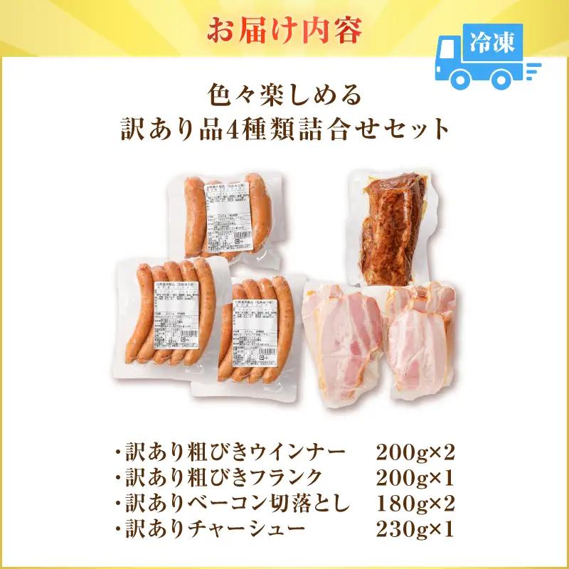 色々楽しめる訳あり品4種類詰合せセット K161-029_03 肉 豚肉 冷凍