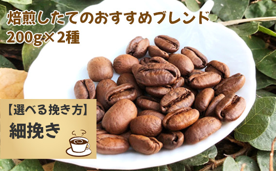 焙煎したてのおすすめブレンド 200g×2種（細挽き） No.171-04