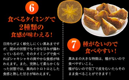 ＜先行予約＞紀の川市産 黒あま 種なし 約2kg（6〜9玉前後）4L〜2Lサイズ《2025年10月中旬-11月末頃出荷》和歌山県 紀の川市 たねなし柿 くろあま 高級 産地直送 かき 柿 カキ 果物 