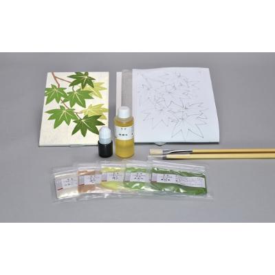 ふるさと納税 宇治市 日本画体験キット　青紅葉編