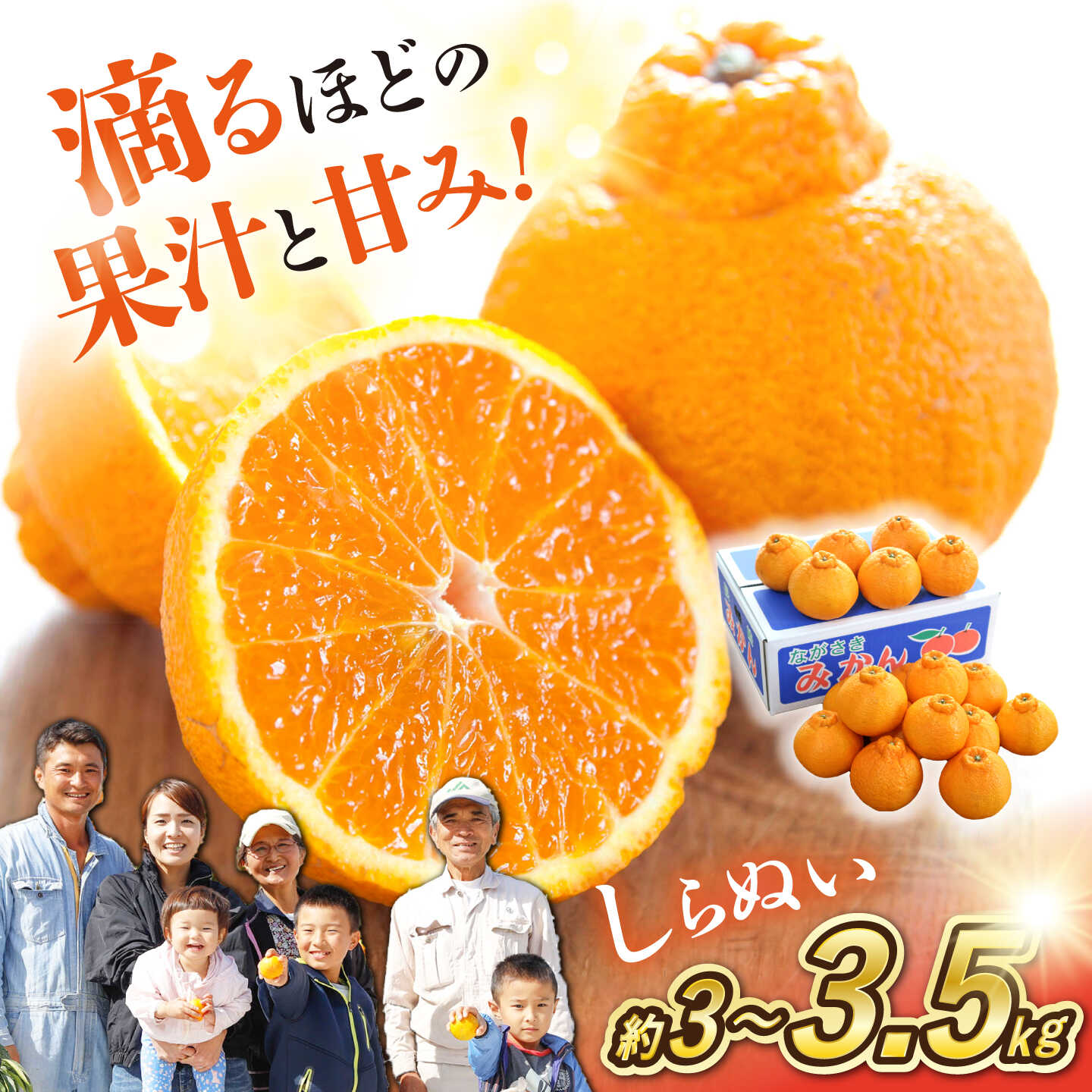 【ふるさと納税】【2027年3月より順次発送予定：先行予約】 西海市産 不知火（デコポンと同品種） しらぬい 約3kg～3.5kg ＜川添みかん園＞[CCT009] 長崎 西海市 ミカン デコポン みかん ミカン 蜜柑 果物 みかん おやつ お土産 プレゼント 贈答 ギフト 甘い