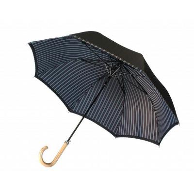 ふるさと納税 富士河口湖町 槙田商店【紳士雨傘】長傘 Tie Plain×Stripe 紺 |  | 02