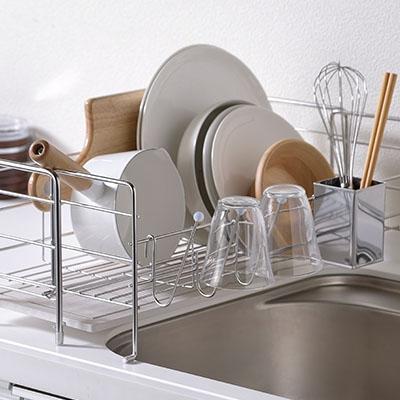 ふるさと納税 三条市  水切りラック(スライドタイプ)伸縮タイプ 吸水トレイで水捨て不要【025P016】 |  | 02