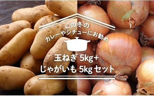 
【2024年秋発送】「カレーやシチューにお勧め」玉ねぎ5kg+じゃがいも5kgセット
