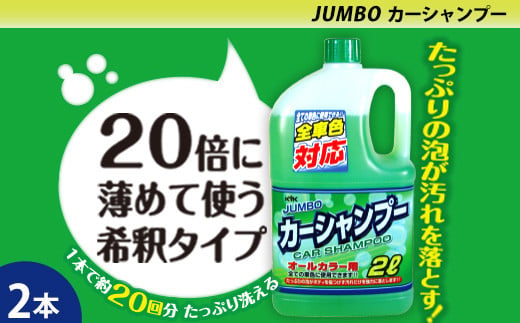 ジャンボカーシャンプー オールカラー用　★量を気にせずガンガン洗える２Lジャンボサイズ　★20倍希釈　2本