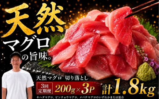 【3回定期便】天然マグロ切り落とし 200g×3P│天然マグロ 切り落とし 刺身 マグロ丼 冷凍 高知県 ふるさと納税 キハダマグロ ビンチョウマグロ メバチマグロ 海鮮 お取り寄せ グルメ 時短 簡単調理 解凍するだけ 一口サイズ 手巻き寿司 具材 ユッケ カルパッチョ 漬け丼 おかず おつまみ ギフト 贈答 贅沢 人気 おすすめ 産地直送 新鮮 晩酌 魚介