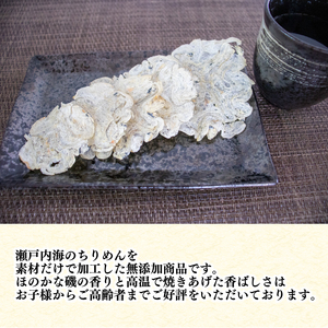 うす焼きちりめん10g×4個 愛媛県 松山市 無添加 せんべい 瀬戸内海 しらす ちりめん【HKY001】