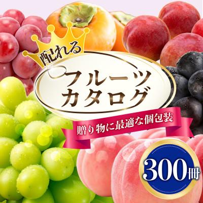 ふるさと納税 山梨市 配れるフルーツカタログ 300冊セット あとから選べるカタログギフト山梨セレクト【複数個口で配送】