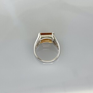 【一点もの】K18WG　シトリン（3.04ct）リング　FR4　K05067-H