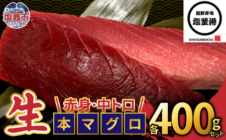 【生本マグロ】中トロ 赤身 マグロ 800g