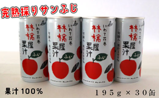 
果汁100%！宇津宮果樹園の林檎屋果汁りんごジュース30缶セット 【635】
